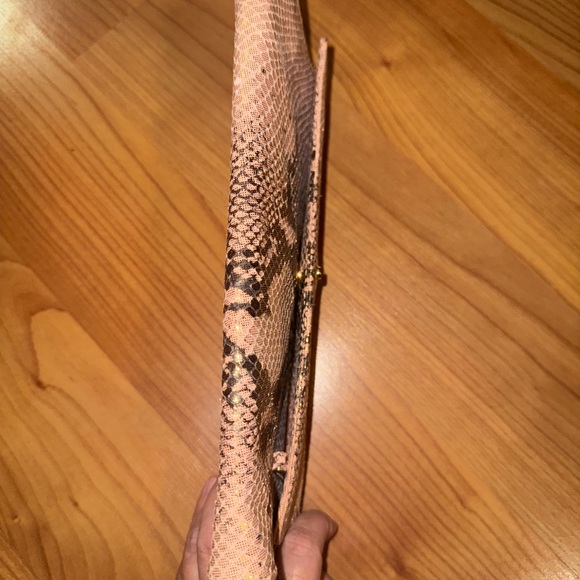 Kate Spade Pink and Black Snake Print Clutch - Picture 10 of 15